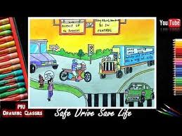 Pin By Edielyn Dangculos On Projects To Try Drawing Competition Easy Drawings Road Safety Poster