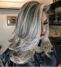 D A Y A N E D I A Z Rp On Instagram Lindo Ou Exagerado Long Gray Hair Layered Hair Hair Styles