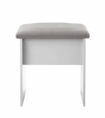 Having the same curved solid chrome legs, the stool's cushion is upholstered in fine ivory calf's leather and has a. Kent Dressing Table Stool White Ash Oak Oldrids