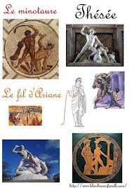 Le Bonheur En Famille Thesee Et Le Minotaure Le Minotaure Mythologie Grecque Histoire Ancienne