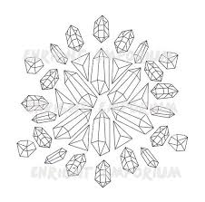 Crystal Mandala Coloring Page Digital Download Mandala Coloring Pages Mandala Coloring Crystal Mandala
