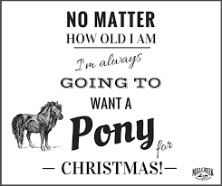 Now Matter How Old I Am I M Always Going To Want A Pony For Christmas Pony Quotes Horse Quotes Funny Horse Quotes