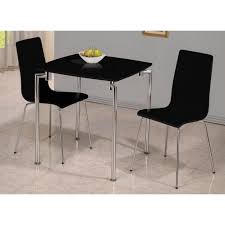 Small kitchen & dining room table sets. Fiji High Gloss Small Dining Set With 2 Black Chairs Fads