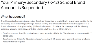 Check spelling or type a new query. My School Brand Account Was Suspended And Now My Other Ones Aren T Working Google Account Community