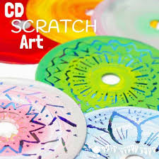 The album is a collection of traditional songs of catalunya and ieisure banyoles. Colourful Cd Scratch Art Kids Recycled Art Kids Craft Room