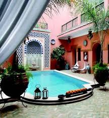 Moroccan Riad Courtyard Maison Traditionnelle Riad Marrakech Maison