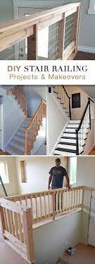 You don't need to pour a footing. Diy Stair Railing Ideas Makeovers Ohmeohmy Blog Diy Stair Railing Diy Stairs Staircase Remodel