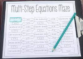 This Was The Perfect Way For My 8th Grade Math And Algebra 1 Students To Pra Multi Step Equations Worksheets Solving Multi Step Equations Multi Step Equations