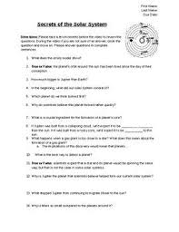 Secrets Of The Solar System Video Sheet With Answer Key Tpt Solar System Video Solar System Science Lesson Plans