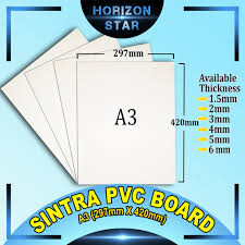 But i bet that finished holder would be cheaper. 5 Pcs Sintra Pvc Board A3 297mm X 420mm 1 5mm 2mm 3mm 4mm 5mm 6mm Shopee Philippines