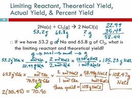 8 6 Limiting Reactant Theoretical Yield Percent Yield From Initial Masses Of Reactants Youtube