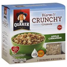 There are lots of options abound; Quaker Warm Crunchy Apple Cinnamon Granola 8 Pk Shop Oatmeal Hot Cereal At H E B