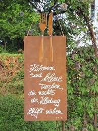 Edelrost Schild Mit Besteck Kalorien Wunderschones Edelrost Schild Mit Messer Und Gabel Als Dekorat Edelrost Weihnachten Spruche Kurz Weihnachten Dekoration