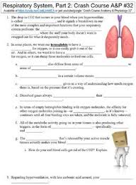 Crash Course Anatomy Physiology 32 Respiratory System Part 2 Worksheet