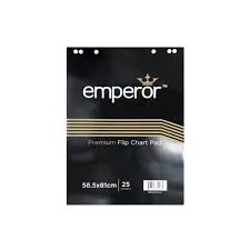 emperor flipchart pad 25 sheets 80gsm 585 x 810mm white pkt 25s