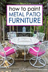 How To Paint Metal Patio Furniture Painted Outdoor Furniture Metal Patio Furniture Painted Patio
