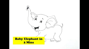 How to draw an elephant simple & easy step by step for. Kids Easy Simple Elephant Drawing Novocom Top