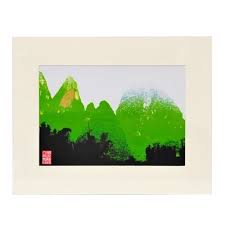 Feng Shui Green Mountain With Gold For Growth And Prosperity Feng Shui Art Art Feng Shui