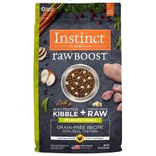 Instinct Raw Boost Healthy Weight Grain Free Chicken Recipe Dry Dog Food With Freeze Dried Raw Pieces 20 Lbs Petco Raw Dog Food Recipes Dog Food Recipes Grain Free Recipes