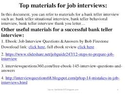 80 Bank Teller Interview Questions And Answers