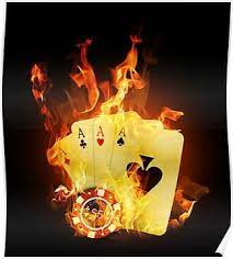 Burning Poker Cards Poster By Fantasydesigns Poker Cards Ace Card 3d Wallpaper Blue