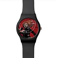 Black widow is an upcoming american superhero film based on the marvel comics character of the same name. Black Widow Targeted Wrist Watch Zazzle Com Matte Black Watches Black Widow Black Watch