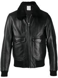 Sandro Paris Aviator Leather Jacket Farfetch Aviator Leather Jacket Leather Jacket Style Leather Jacket