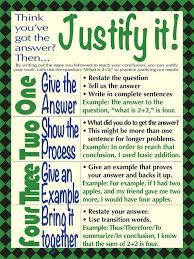 Justify It Write The Answer To Math Questions By Okiefayedesigns 5 00 Math Classroom Posters Math Writing Third Grade Math