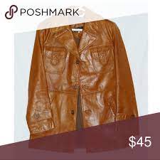 Maquette Ltd Vintage Brown Leather Coat Sz 40 Brown Leather Coat Leather Coat Vintage Brown