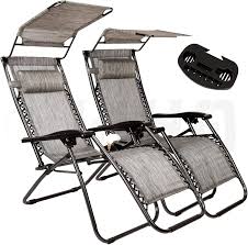 The reclining zero gravity chair from vonhaus is perfect for long summer days.shop now. Amazon Com 2 Pack Zero Gravity Outdoor Lounge Chairs Patio Adjustable Folding Canopy Sunshade Reclining Chairs Grey Color Kitchen Dining