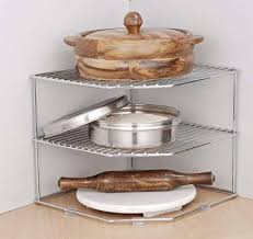 Features an angled edge to fit unobtrusively in even smaller cabinets. Hr Kitchen Plate Dish Corner Shelf Rack Stand Shelves Holder Cupboard Organizer Home Storage Size 12 X 12 X 12 Inches Plate Kitchen Rack Price In India Buy Hr