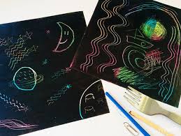 Creer Des Dessins A Gratter Dessin Carte A Gratter Art Plastique