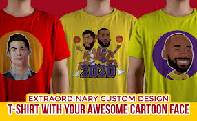 Create your own custom shirts with our convenient design tool. Make A Custom Extraordinary T Shirt Design With Your Vector Cartoon Face By Awalikram Fiverr