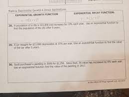 Answers gina wilson all things algebra 2014 answers pdf 3 the midpoint formula name. Solved Topic 6 Exponential Growth Decay Applications E Chegg Com