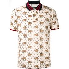 Black And Red Designer T Shirt Gucci Elephant Print Polo Shirt 700 Liked On Polyvore Featuring Men S Fashion Men S Clothing Men S Sh Printed Polo Shirts Shirts Mens Short Sleeve Shirt