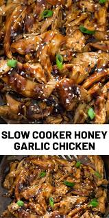 Slow Cooker Honey Garlic Chicken Chicken Crockpot Recipes Garlic Chicken Slow Cooker Easy Chicken Recipes