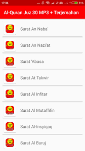 Al Quran Juz 30 Mp3 Offline Terjemah For Android Apk Download