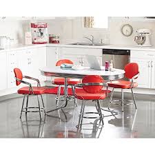 Some are expandable while others are a single piece. Red And White Deluxe Retro Dining Set For A New Look Go Old School Buy Online In Angola At Angola Desertcart Com Productid 17473231
