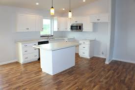 Bv4 Custom Pecan Floor Plan Kitchen Square Raised Painted Cabinets White Carrara Countertops Italian Wa Walnut Laminate Flooring Kitchen Painting Cabinets