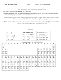 Chemistry final exam study guide answer key. Chemistry Final Exam Answer Key Key Chem 10 Final Practice Exam Answer Key I Estname Cl Chemistry Is The Study Of Matter And The Changes It Undergoes