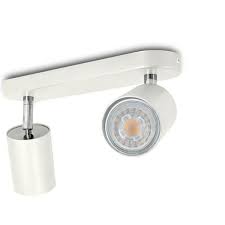 Einbaustrahler inklusiv gu10 fassun schwenkbar: Led Deckenstrahler 2 Flammig Spotbalken In Weiss Schwenkbar Inkl 2x Led Gu10 6w Warmweiss Led Deckenstrahler Deckenstrahler Lampen Spots
