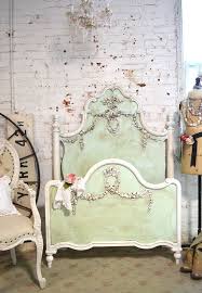 Twin Double Bed Shabby Chic Painted Cottage Deluxe French Bed With Images Vintage Painted Furniture Shabby Chic Painted Cottage