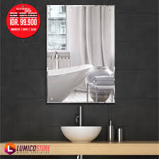 100 cm, tinggi 60cm, lebar 60 cm spesifikasi wastafel kamar mandi minimalis ! Kaca Cermin Wastafel Modern Minimalis Segi Empat Shopee Indonesia