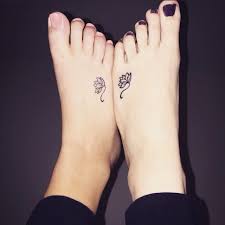 Matching watercolor tattoo design for best friends. Best Friend Small Matching Tattoos Kata Kata