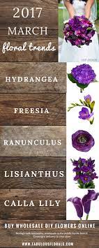 March wedding flowers any of our march flower arrangements are sure to impress your guests! 2017 March Seasonal Wedding Flower Trends Www Fabulousflorals Com The Diy Bride S 1 Source For Wedding Flower Trends Wedding Flowers Purple Wedding Flowers