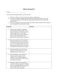 With a partner, choose one of the topics below. Classical V Operant Conditioning Worksheet