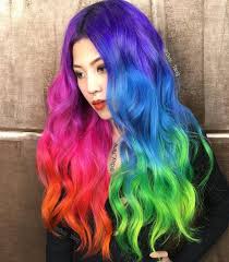 Black And Neon Green Hair Guy Guy Tang On Instagram Our Hairbestie Hieucow Is Switching Up The Rainbow Skittles Unicornhair Hair Styles Hair Dye Colors Rainbow Dyed Hair
