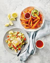 Cod And Sweet Potato With Mango Salad Aldi Uk Mango Salad Potatoes Sweet Potato