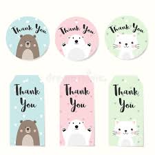 Crf015 substitution policy due to seasonal availabil. Set Of Label Tags With Animals Character Design Thank You Tags For Wedding Birthday Baby Shower Label Printable Tags Or Stock Vector Illustration Of Grizzly Baby 149416546