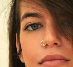 They are loved by many since they can be very fashionable while being discreet. Amazon Com Nose Ring Hoop Crescent 14k Gold Handmade Nostril Piercing Hoop 20 Gauge 8mm Handmade